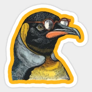 Emperor Penguin Esquire: The Spectacled Sovereign Tee Sticker